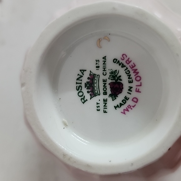 Vintage ROSINA Queens Teacup & Saucer "Wild Flowers" blue England - Picture 4 of 9